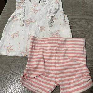 Rachel Zoe White and Peach Butterfly Top